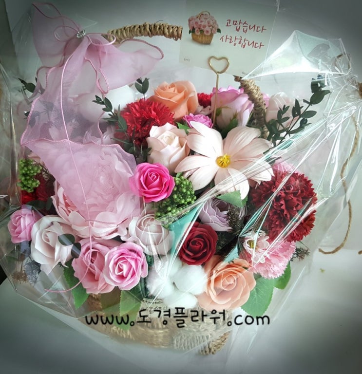  가성비짱 전주 비누꽃바구니  도경 플라워 전국 배달 가능:)