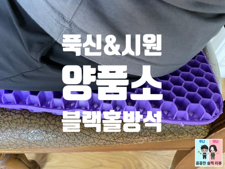  푹신한 여름방석 쿨링방석 : 양품소 블랙홀방석