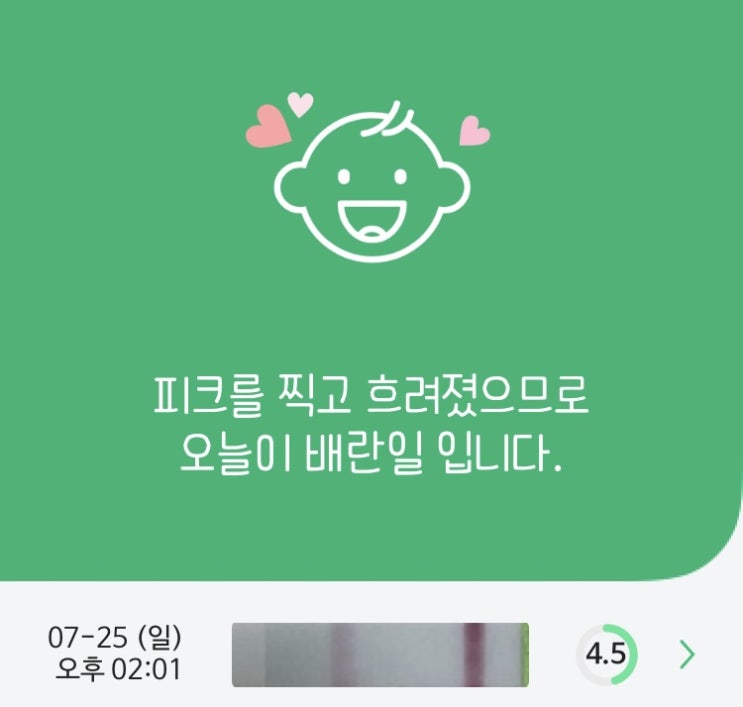  화유 후 5일 늦어진 배란 피크