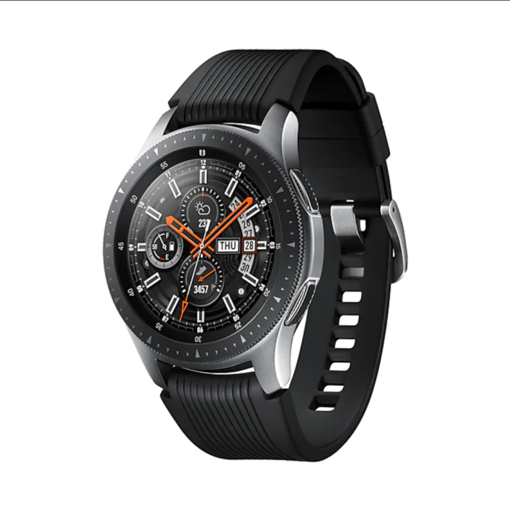 많이 팔린 삼성전자 블루투스 갤럭시 워치 46mm Samsung Galaxy Watch, 중고 S급, 실버 앤 블랙 밴드 좋아요