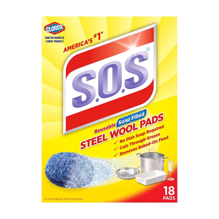 선호도 좋은 S.O.S. 스틸 울 솝 패드 시트세제, 18매입, 1개 좋아요 선호도 좋은 S.O.S. 스틸 울 솝 패드 시트세제, 18매입, 1개 좋아요