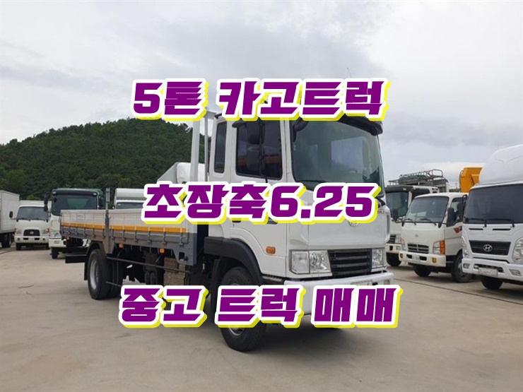  중고 5톤 카고트럭 초장축6.25미터 메가트럭 매매