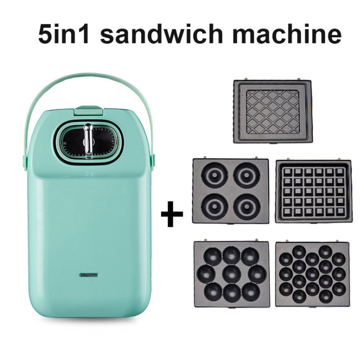 구매평 좋은 와플메이커 팬 샌드위치 토스트 기계 다용도 홈쿠킹 5in1, 핑크 추천합니다