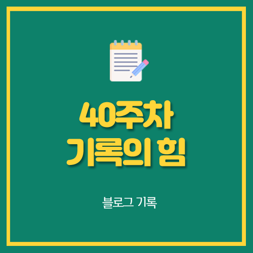  40주차 기록의 힘