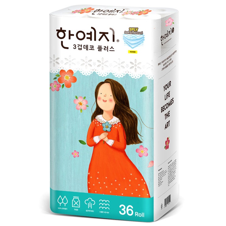 최근 인기있는 한예지 천연펄프 3겹 데코 플러스 롤화장지 27m, 36롤, 1팩 좋아요 최근 인기있는 한예지 천연펄프 3겹 데코 플러스 롤화장지 27m, 36롤, 1팩 좋아요