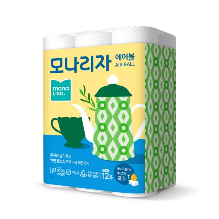 선택고민 해결 모나리자 에어볼 키친타올 150매, 12롤, 1팩 추천합니다 선택고민 해결 모나리자 에어볼 키친타올 150매, 12롤, 1팩 추천합니다