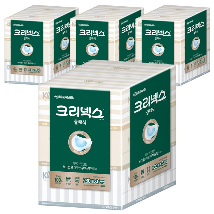 인기 많은 크리넥스 클래식 천연펄프 미용티슈 2겹, 6개입, 4개 좋아요 인기 많은 크리넥스 클래식 천연펄프 미용티슈 2겹, 6개입, 4개 좋아요