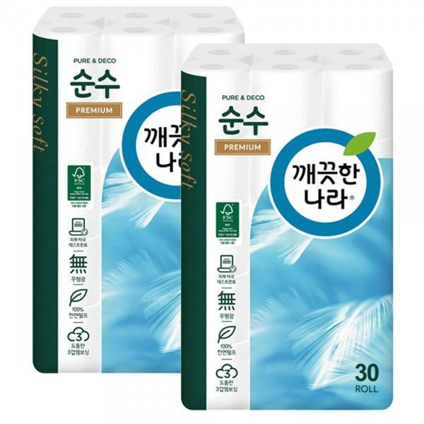많이 찾는 깨끗한나라 순수 프리미엄 화장지 30m*30, 2팩 ··· 많이 찾는 깨끗한나라 순수 프리미엄 화장지 30m*30, 2팩 ···