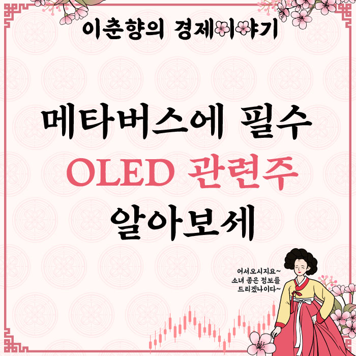 메타버스와 함께 떠오르고 있는 OLED 관련주 (ft. 한송네오텍 주가)