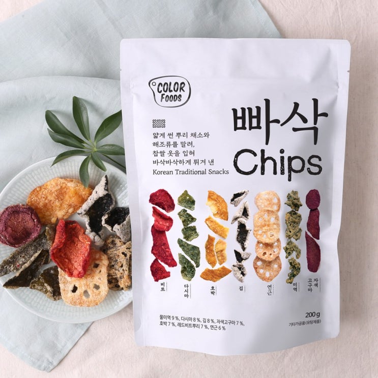 가성비 뛰어난 빠삭칩 200g 3봉 컬러푸드 부각 야채칩 좋아요