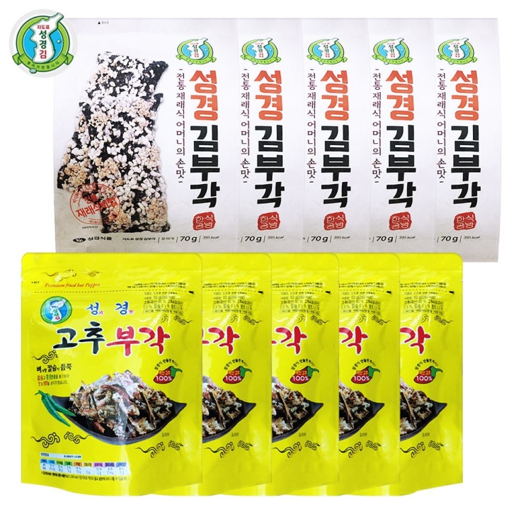당신만 모르는 예이니식품 지도표 성경 김부각70g 5개+고추부각60g 5개 (총10개), 1세트 ··· 당신만 모르는 예이니식품 지도표 성경 김부각70g 5개+고추부각60g 5개 (총10개), 1세트 ···