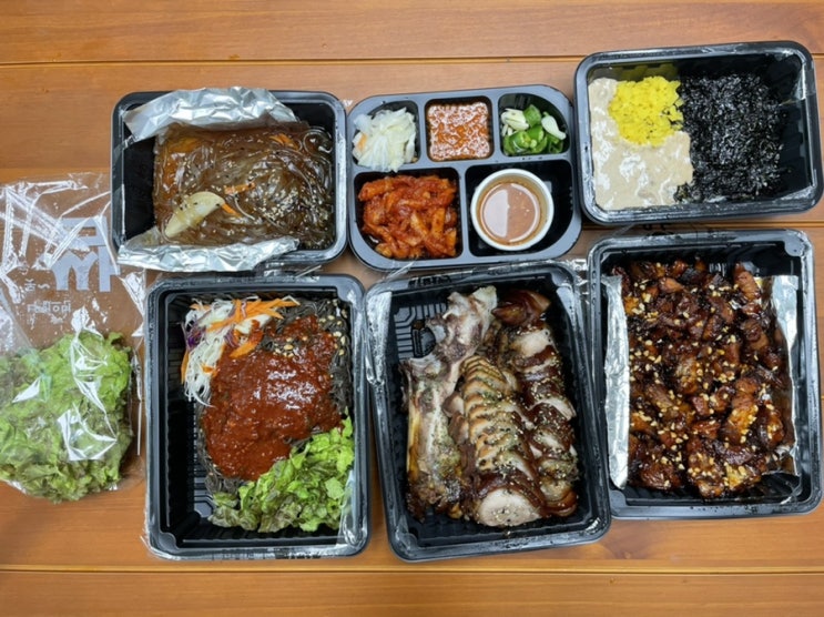  구공족발+마약당면= (배달맛집, 구공족발, 불족발, 마약당면, 참치주먹밥, 막국수)