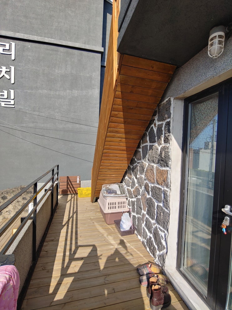  제주도 집수리/인테리어 : V250징크형 지붕개량, 방부목 및 대수리 페인트, 어닝 천막 설치 (원도심 재생사업), 신산목공소