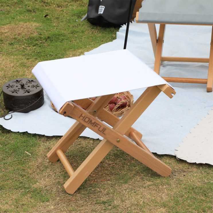 의외로 인기있는 HOMFUL 캔버스 우드체어 접이식 바베큐 의자 감성 캠핑 비비큐체어 Opl ···