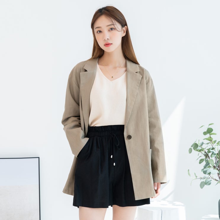 인기 급상승인 캐럿 여성 오버핏 린넨 자켓 ···
