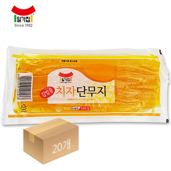 리뷰가 좋은 일가집 일미 김밥용 치자 단무지 240g 20개, 단품 추천해요