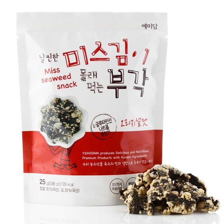 의외로 인기있는 미듬애 김부각 남원 화사 수제 찹쌀 30g 160g (택1) 전통맛 반찬용 카레 다시마, 날씬한 미스김이 몰래 먹는 부각 10봉 추천합니다