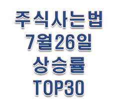 주식사는법 7월 26일 장마감시황