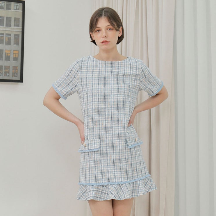 요즘 인기있는 와드로브 SUMMER TWEED 반팔 원피스 ··· 요즘 인기있는 와드로브 SUMMER TWEED 반팔 원피스 ···