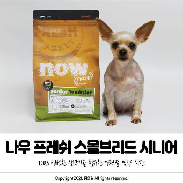 나우사료 프레쉬 스몰브리드 시니어 노견사료 기호성도 굿 나우사료 프레쉬 스몰브리드 시니어 노견사료 기호성도 굿