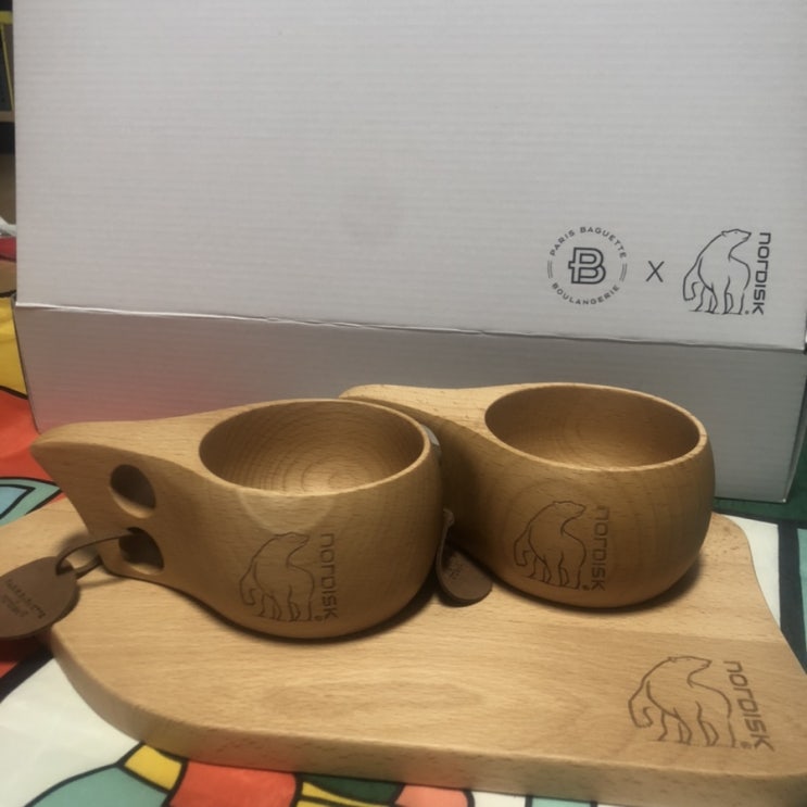  파리바게트 노르디스크 도마 우드 컵  세트