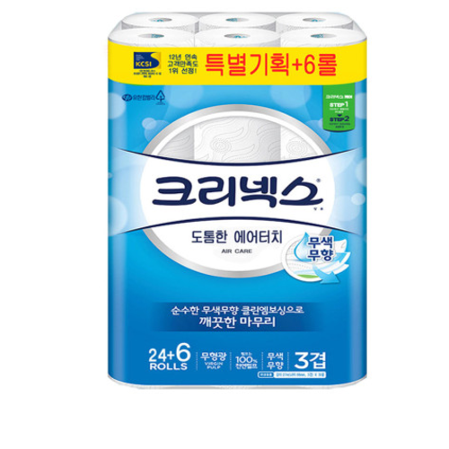 많이 찾는 크리넥스 도톰한 에어터치 3겹 30롤 무형광화장지(휴지) 특별기획 추천합니다 많이 찾는 크리넥스 도톰한 에어터치 3겹 30롤 무형광화장지(휴지) 특별기획 추천합니다