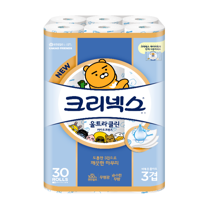 잘팔리는 크리넥스 도톰한 천연펄프 3겹 카카오 화장지 30m, 30롤, 1개 추천합니다 잘팔리는 크리넥스 도톰한 천연펄프 3겹 카카오 화장지 30m, 30롤, 1개 추천합니다