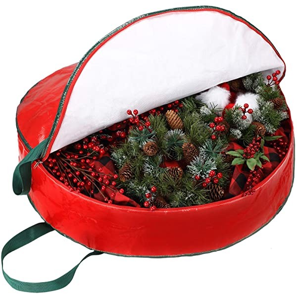 후기가 좋은 [미국] 1319970 Wreath Storage Bag Wreath Storage Container 30 x 7 Inch Zippered Bag with 2 Piec
