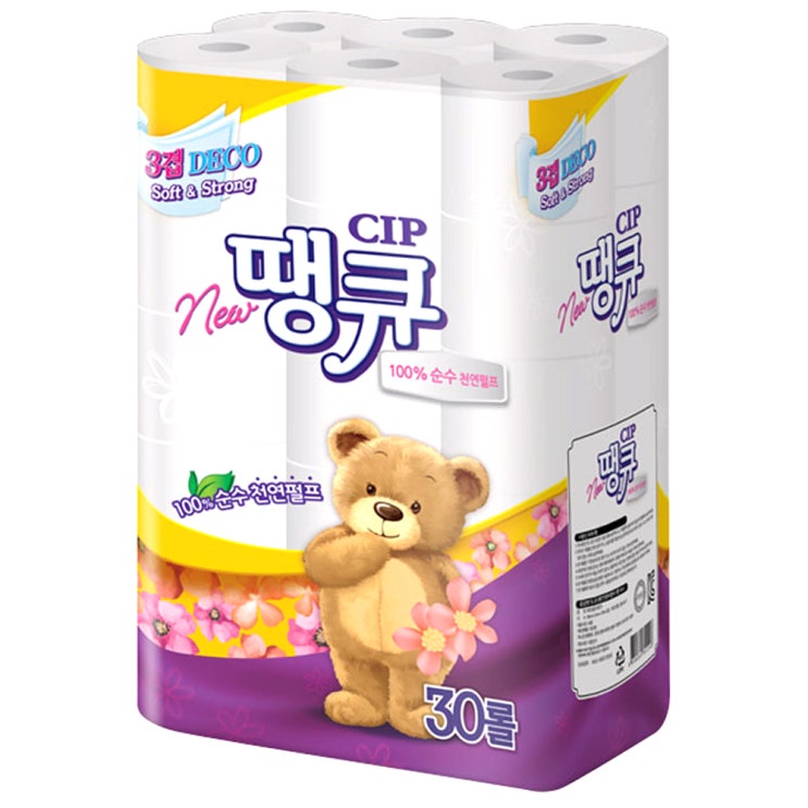 인기 급상승인 땡큐 3겹데코 천연펄프 롤화장지 18m, 30롤, 1개 추천합니다 인기 급상승인 땡큐 3겹데코 천연펄프 롤화장지 18m, 30롤, 1개 추천합니다