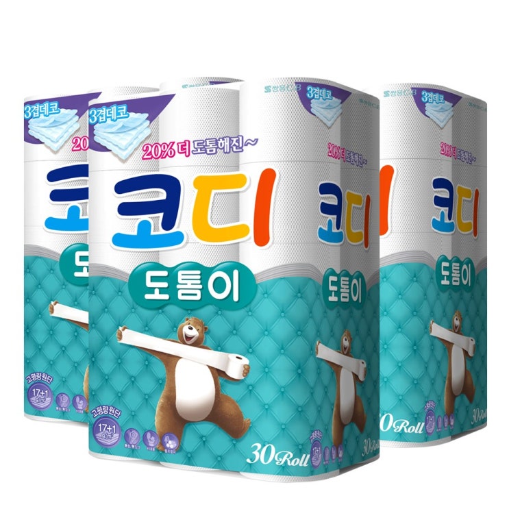 선호도 좋은 코디 도톰이 3겹 30m*30롤 롤화장지, 3팩 추천합니다 선호도 좋은 코디 도톰이 3겹 30m*30롤 롤화장지, 3팩 추천합니다