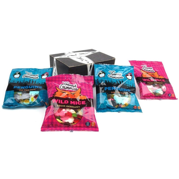 후기가 좋은 Black Tie Mercantile 구스타프 독일 젤리 캔디 동물 2 맛 버라이어티 BlackTie팩 와일드 마우스 펭귄 각 2개 5.29oz팩 (4개 ), 상세설명 후기가 좋은 Black Tie Mercantile 구스타프 독일 젤리 캔디 동물 2 맛 버라이어티 BlackTie팩 와일드 마우스 펭귄 각 2개 5.29oz팩 (4개 ), 상세설명