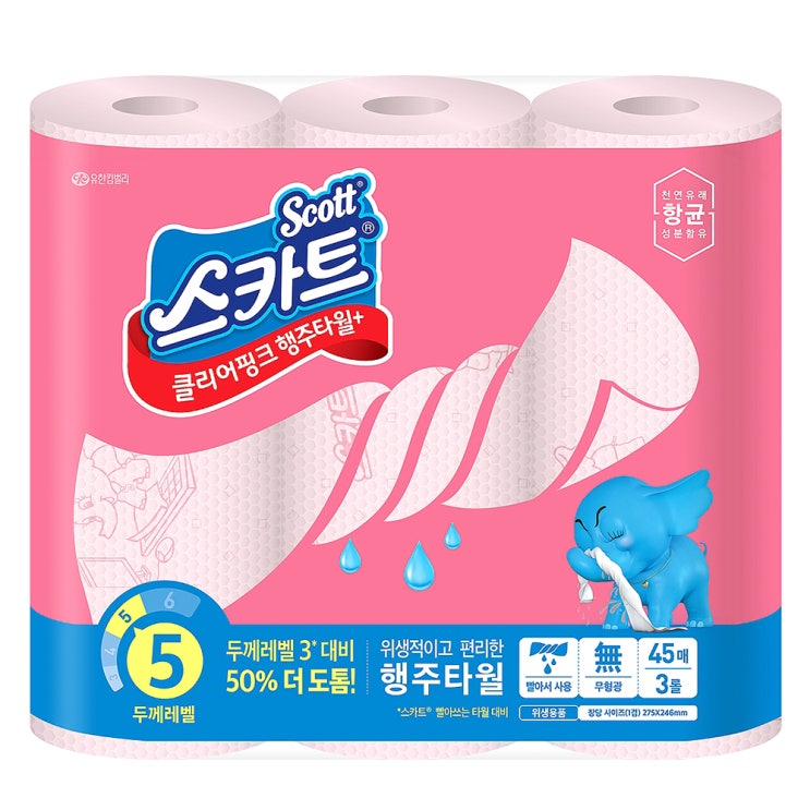 요즘 인기있는 스카트 클리어핑크 행주타월+ 45매, 3롤, 1팩 ··· 요즘 인기있는 스카트 클리어핑크 행주타월+ 45매, 3롤, 1팩 ···