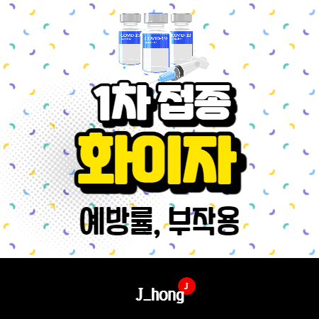  화이자 1차 예방률, 부작용 정보 정리