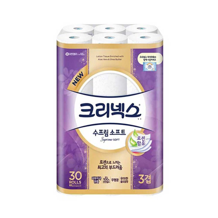 잘팔리는 크리넥스 수프림소프트 27m X 30롤 1팩 롤화장지 ···