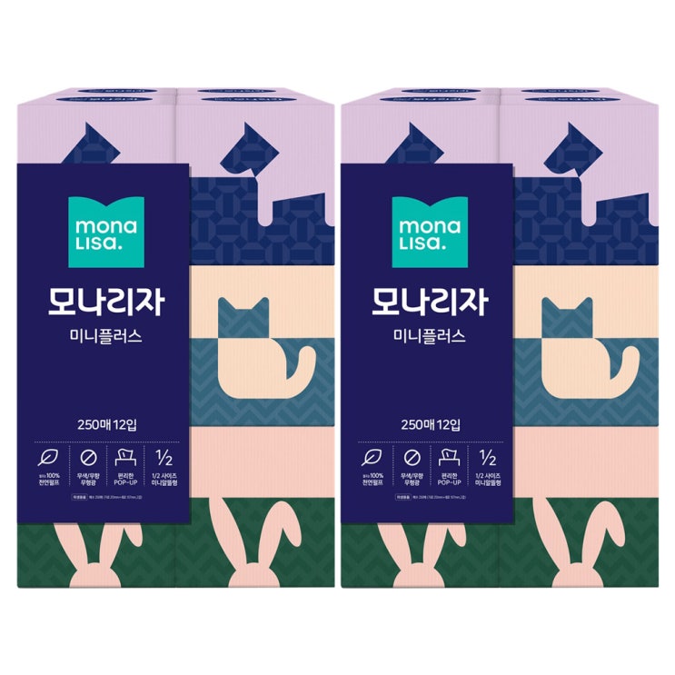 후기가 정말 좋은 모나리자 미니플러스 미용티슈 250매, 12개입, 2개 ··· 후기가 정말 좋은 모나리자 미니플러스 미용티슈 250매, 12개입, 2개 ···