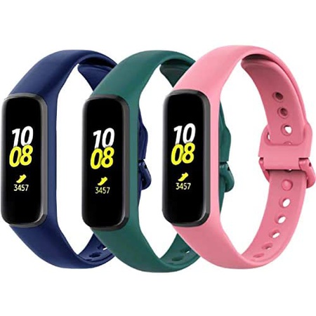 핵가성비 좋은 삼성 갤럭시 핏2 실리콘 스트랩 밴드 3개 세트 S18 IMPAWFAN 3 Pack Watch Bands Compatible with Samsung, Color B_