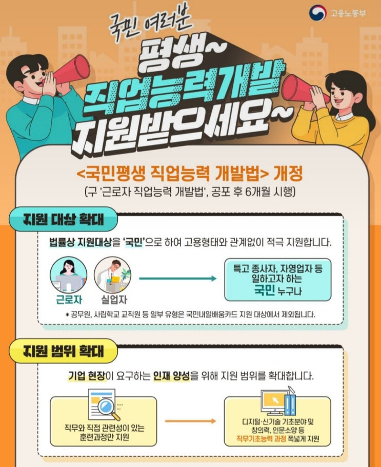  근로자 직업 능력 개발 법 (국비지원훈련) 개정안