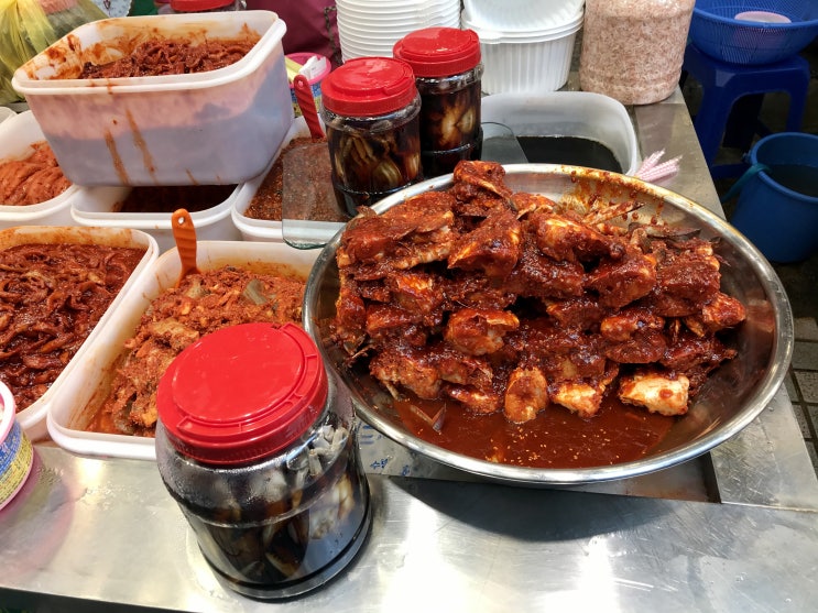 속초관광수산시장 속초젓갈 간장게장 양념게장 포장