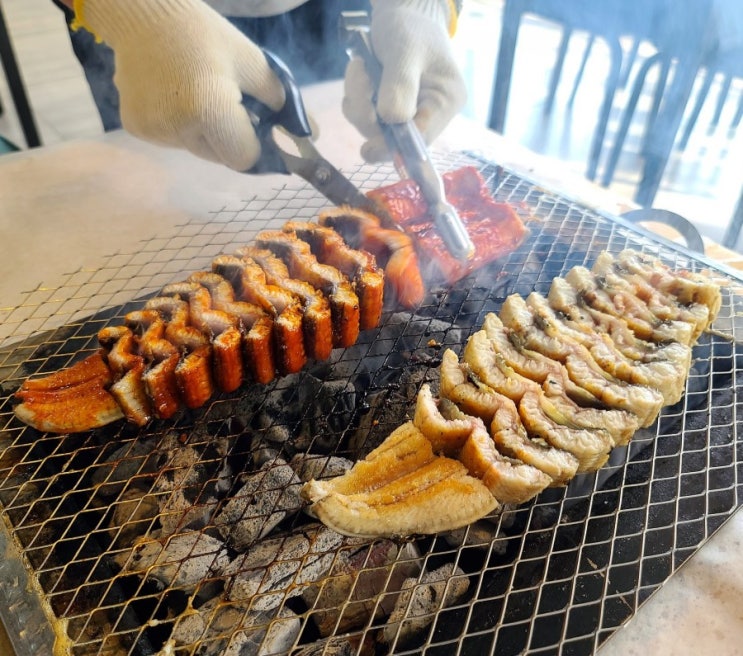  부산 장어구이 맛집_ 해운대 무신명품민물장어 (소금반/양념반) 보양식 추천