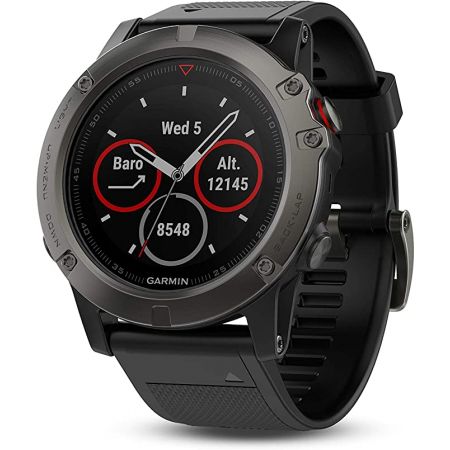 최근 많이 팔린 Garmin fenix 5X Sapphire GPS Watch - Slate Gray with Black Band (Renewed), One Color_One Si