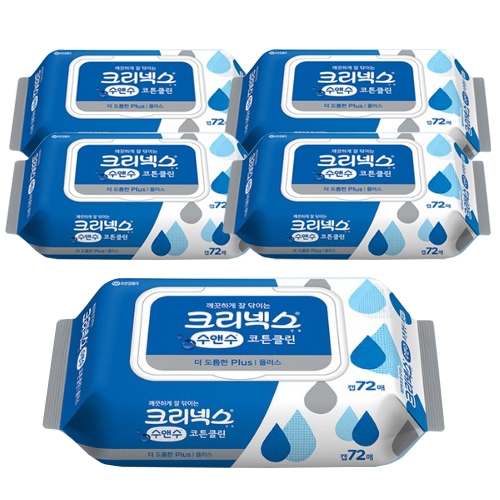 가성비 좋은 크리넥스 수앤수 코튼클린 플러스 물티슈 캡형, 72개입, 5개 추천해요 가성비 좋은 크리넥스 수앤수 코튼클린 플러스 물티슈 캡형, 72개입, 5개 추천해요
