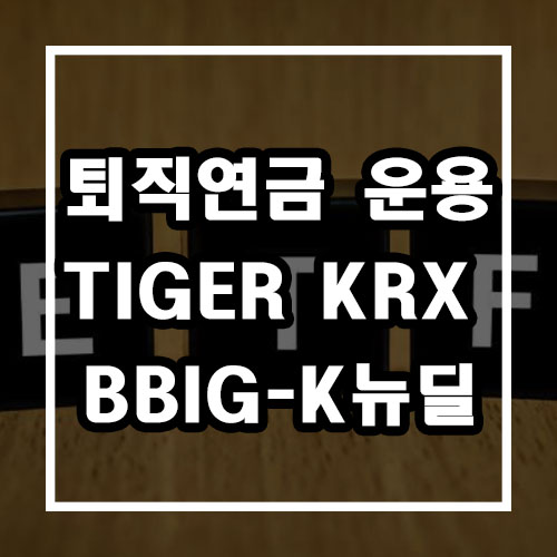  TIGERKRXBBIGK-뉴딜 364960 총정리