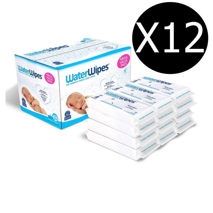 요즘 인기있는 WaterWipes Unscented Baby Wipes Sensitive and Newborn Skin 워터와입스 물티슈 60매X12, 12개 ···