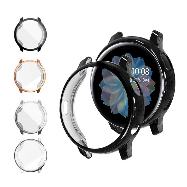  리뷰가 좋은 아이디스킨 갤럭시워치 액티브2 40mm 44mm 슬림 풀커버 TPU 케이스, 1개, 44mm-골드 추천합니다