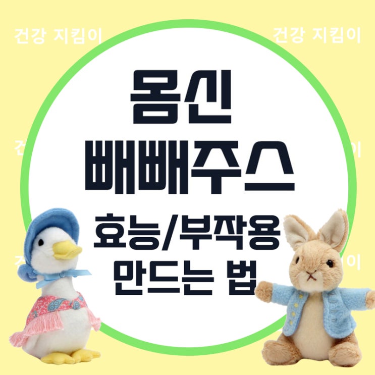  몸신 빼빼주스 레시피와 주의할 점 알려드려요!
