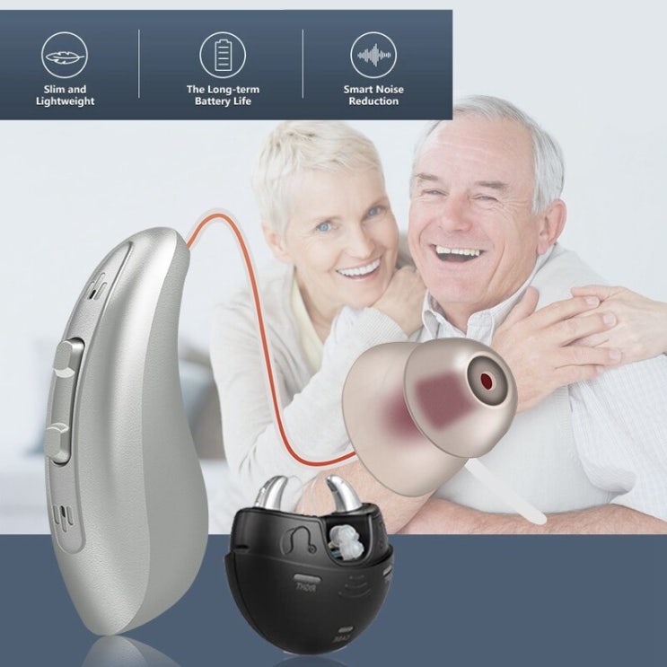 인기있는 보청기1 쌍 음성 시청 않는 BTE 청력 시청 음향 시청기 드라이버 청각 장애인 노인 가능한 음색 [hearing aid], 1 쌍, 미국 ···