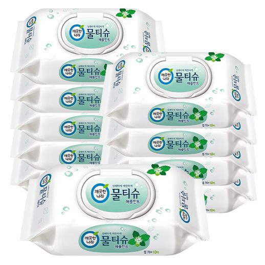 가성비갑 깨끗한나라 애플민트 물티슈 캡형, 80매, 20팩 추천합니다 가성비갑 깨끗한나라 애플민트 물티슈 캡형, 80매, 20팩 추천합니다