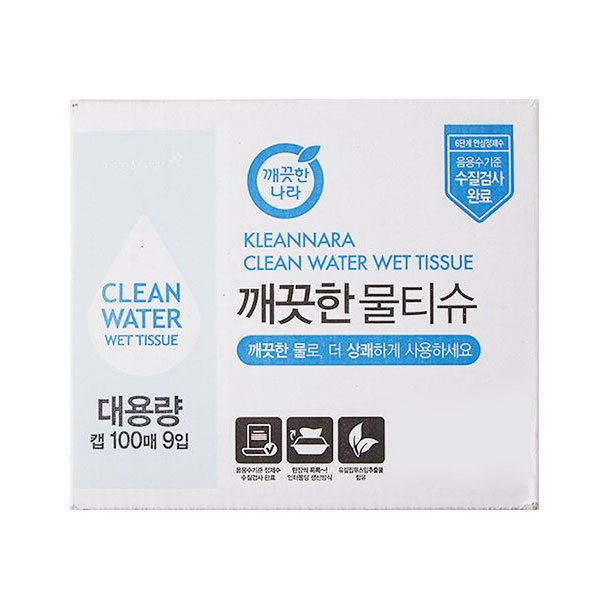 갓성비 좋은 깨끗한나라 깨끗한 물티슈(캡형) 100매 X 9입 물티슈, 단품 좋아요 갓성비 좋은 깨끗한나라 깨끗한 물티슈(캡형) 100매 X 9입 물티슈, 단품 좋아요