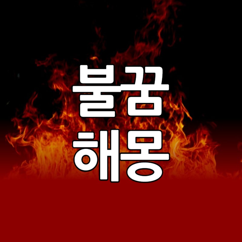 불꿈 집에 불나는 꿈 화재꿈 해몽 모음
