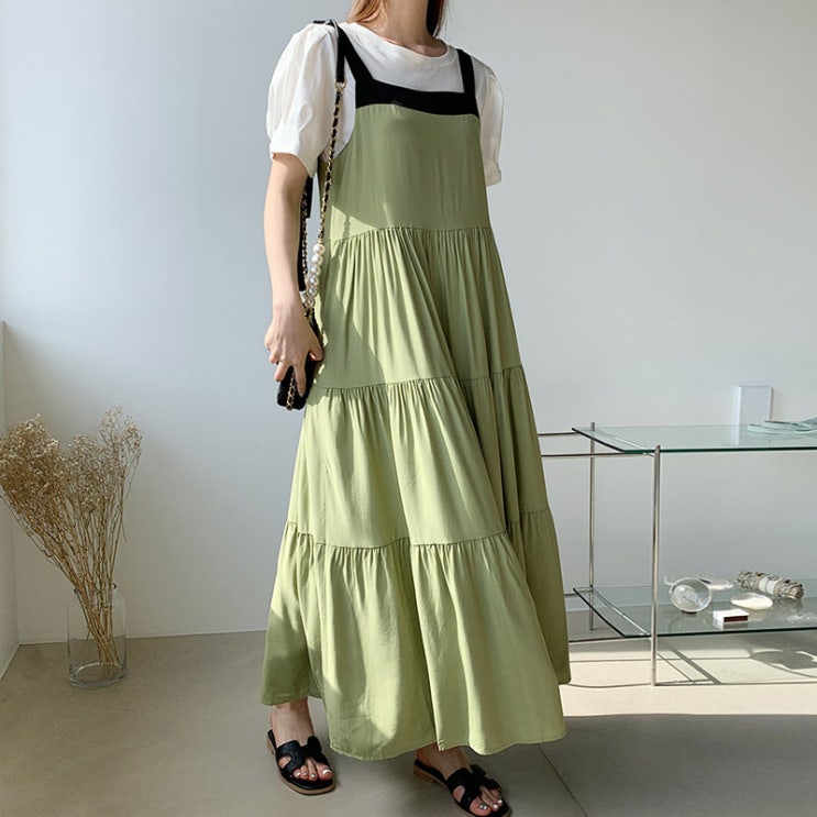 가성비 좋은 오키 여성 끈뷔스티에 프릴 캉캉 롱원피스 좋아요 가성비 좋은 오키 여성 끈뷔스티에 프릴 캉캉 롱원피스 좋아요